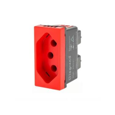Imagem de Tomada 2p+t 20a 250v B. Parafuso 1m Vermelha 615079vm - LEGRAND PIAL P