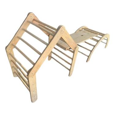 Imagem de Brinquedo Ponte + Triângulo Infantil Duplo + Rampa Pikler - Colormobil