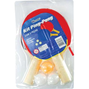 Imagem de Raquete Para Ping Pong Raquete + Bolas - Western