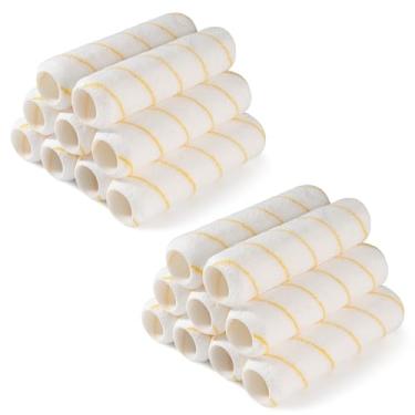 Imagem de Mister Rui Rolos de tinta, pacote com 18, capas de rolo de pintura de 22 cm, rolos de tinta de microfibra, capas para rolo de pintura de 9 mm para soneca, rolos de tinta para pintar paredes