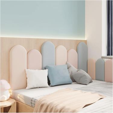 Imagem de Cabeceiras De Descascar E Colar, Estofamento De Parede Anticolisão 3d, Painel à Prova De Som Estofado Montado Na Parede Para Dormitório Cama Queen Size Decorativa, B, 120cm