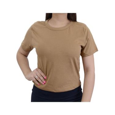 Imagem de Camiseta Feminina LZT MC Cropped Marrom Baunilha - 2333-Feminino