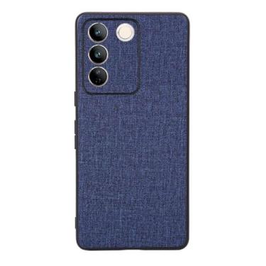 Imagem de Capas Compatível com VIVO S16e,Design de padrão de tela,Pproteção completa de 360°,Pplástico macio,Proteção contra queda-Blue