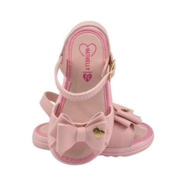 Imagem de Sandália Infantil Feminina Brilho Strass Tratorada Menina Delicada Lev