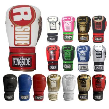 Imagem de Ringside Apex Flash Luvas de luta, luvas de boxe IMF-Tech com suporte seguro de pulso, luvas de boxe sintéticas para homens e mulheres, vermelhas e brancas, 473 ml