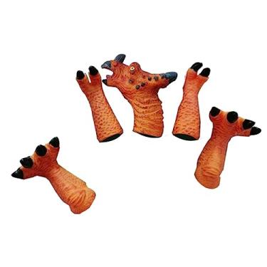 Imagem de Esquirla 5 peças dinossauro de brinquedos bonecas de pinata stuffers novidades banho cabeças de animais brinquedos de para, Triceratops amarelo