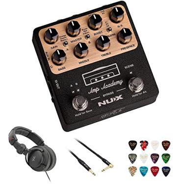 Imagem de NUX Pedal Simulador de Amplificadores e Efeitos Amp Academy NGS-6 | para Guitarra, 6 Modelos de Amplificadores, IRs Personalizáveis, Conectividade USB, Saídas XLR/1/4", Carcaça de Metal Compacta