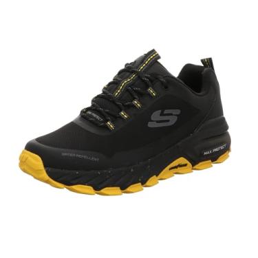 Imagem de Skechers Tênis masculino Skechers Max Protect Liberated com cadarço, Preto/Amarelo, 39