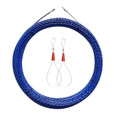 Imagem de Cabo extrator de fio 10M vara de puxar cabo de peixe prendedor de fio extrator azul