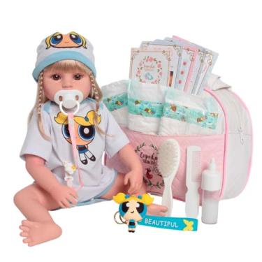 Imagem de Bebê Reborn Boneca Menina Realista Bolsa Acessórios Banho