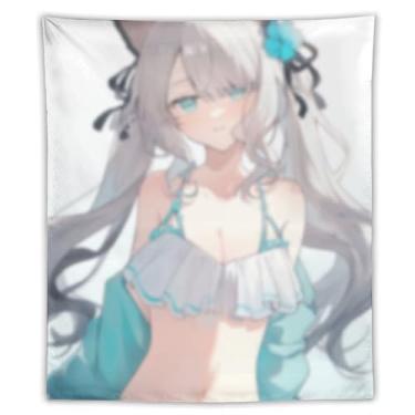 Imagem de LIEGBMEU Sexy Bikini Hot Anime Girl Tapeçaria 127.0 cmx152.4 cm Interior Exterior Wall Quilt Art Decoração de Tapeçaria Caprichosa, AF138
