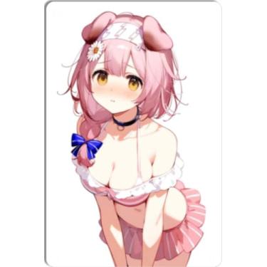 Imagem de DKLOWK Bikini Sexy Anime Girl Hot Metal Poster Placa de Decoração de Parede para Casa Bar Clube Quarto Banheiro Homem Caverna Otaku 20 x 30 cm