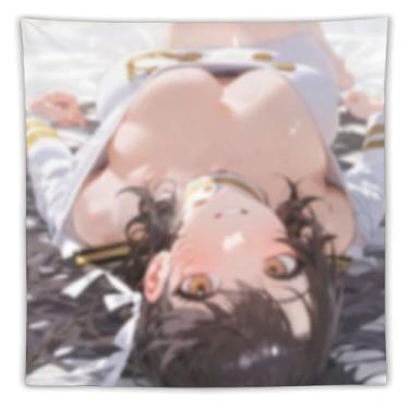 Imagem de LIEGBMEU Sexy Bikini Hot Anime Girl Tapeçaria 152.4 cm x 152.4 cm Interior Exterior Wall Quilt Art Decoração de Tapeçaria Caprichosa, AF339