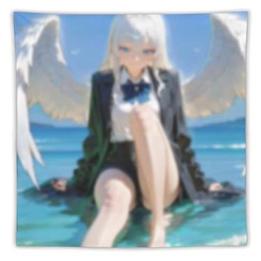 Imagem de LIEGBMEU Sexy Bikini Hot Anime Girl Tapeçaria 152.4 cm x 152.4 cm Interior Exterior Wall Quilt Art Decoração de Tapeçaria Caprichosa, AF033