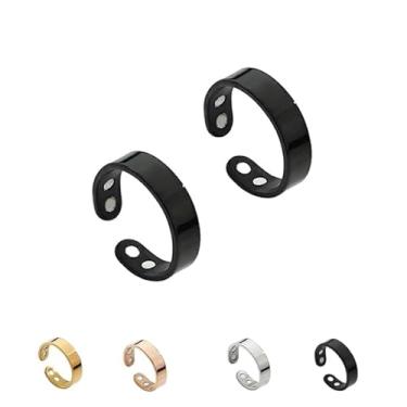 Imagem de Anel refinado de aço inoxidável ajustável, vitalidade linfática, ultraforte, alívio da ansiedade, joias para melhor saúde do sono, presentes para mulheres e homens, Aço inoxidável, Sem pedra preciosa