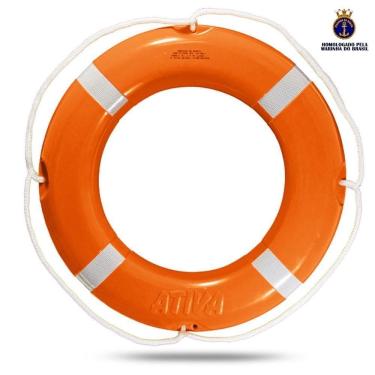 Imagem de Boia Salva Vidas 70Cm Classe 1 Com Fita Refletiva 2,5Kg