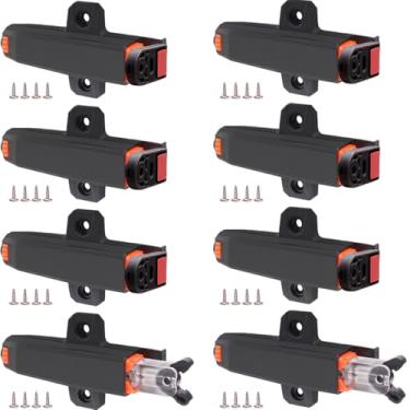 Imagem de Fecho automático para abrir ferragens de gabinete CBRIVE pacote com 8 travas de empurrar para abrir porta pesada trava de empurrar para porta escondida gaveta puxar toque trava ponta de bloqueio no