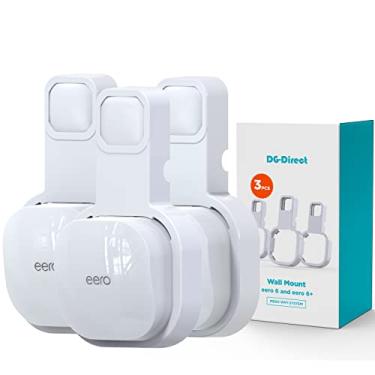 Imagem de DG-Direct Suporte de parede apenas para sistema Wi-Fi de malha de roteador eero 6, sem fios bagunçados, suporte para extensor eero 6 economia de espaço, branco, 3 peças