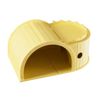 Imagem de ShengQuanHao Arranhador de Papelão, Decoração de Feltro, Multifuncional, Arranhador para Gatos, Túnel para Gatos para Cães, Gatinhos, Coelhos, Amarelo