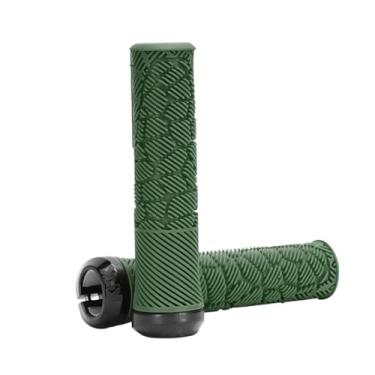 Imagem de TARSHYRY Grips de Guidão de Bicicleta, Trava única Em Barra de Bicicleta Caixa de 22,2 Mm, para Montanha, Bicicleta Dobrável, Aderência à Mão Sem Borracha (Verde)