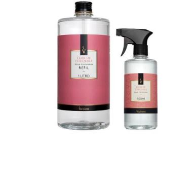 Imagem de Kit Agua Spray 500ml + Refil 1 Litro Peonia Garden Via Aroma Para Casa