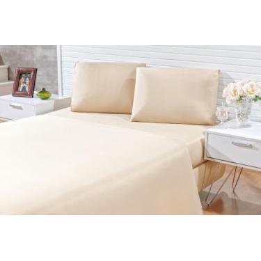 Imagem de Jogo De Lençol Carinho King 4 Peças Tecido Microfibra Liso - ARETHA EN