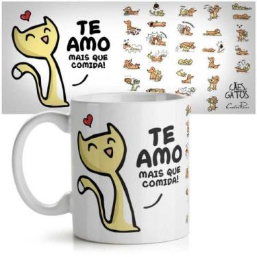 Imagem de Caneca Usq Cães E Gatos Te Amo - YAAY