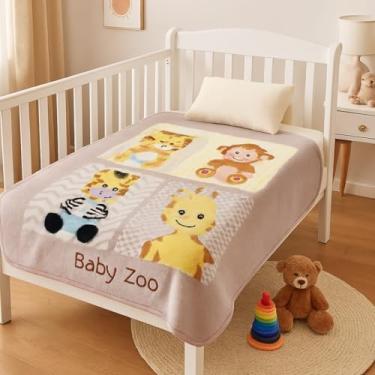 Imagem de Cobertor Baby Soft para Bebê, 90x110cm, Microfibra Antialérgica, Bege e Amarelo