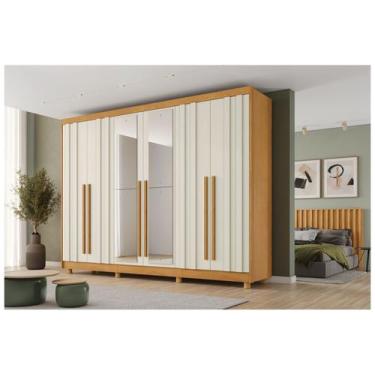 Imagem de Guarda-roupa Casal com Espelho 4 Gavetas 6 Portas Made Marcs Torino, P