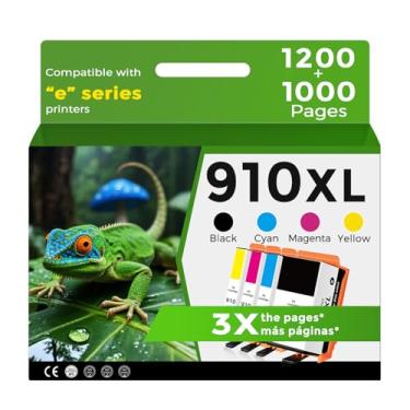 Imagem de Cartuchos de tinta 910XL cor preta pacote combo para HP 910 XL compatível com HP910 OfficeJet Pro 8020 8015e HP910XL para 8025e 8028e 8020e 8025 8010 8028 8035 8015 8022 impressora ciano magno enta
