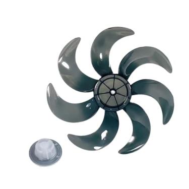 Imagem de XLWLLNJ Peças de reposição para ventiladores de 7 folhas, design de lâminas, fácil de instalar, pás de ventilador de pé com tampa de porca, 14inch