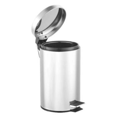 Imagem de Lixeira Em Inox Com Pedal E Balde Interno 12 Litros - VRS