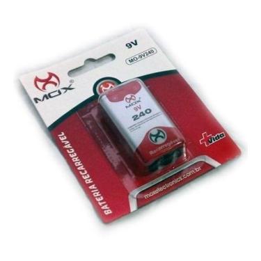 Imagem de Bateria Recarregável 9v E 240mah Mox Original Alta Qualidade