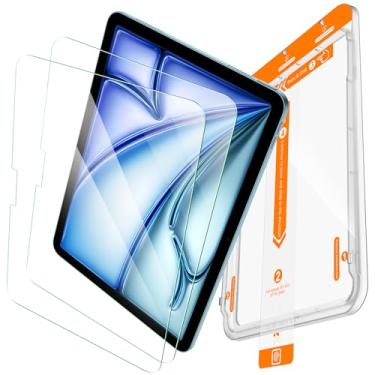 Imagem de AVAKOT Pacote com 2 protetores de tela para iPad Air 11 polegadas M3 M2 2025 2024 (7ª/6ª geração) 9H+ protetor de tela de vidro temperado com bandeja de fácil aplicação, compatível com Apple Pencil