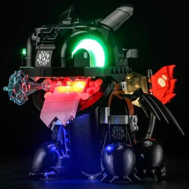 Imagem de MENZAVA LED Light Set Compatible with Lego How to Train Your Dragon: Toothless Icons 10375 Building Blocks Model - Model Set NOT Included