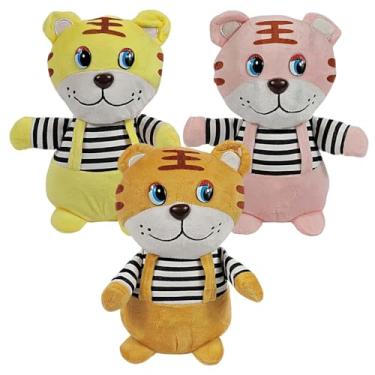 Imagem de Tuka Toy - Tigre De Pelúcia Camisa Listrada 22cms (Kit 3 Cores)