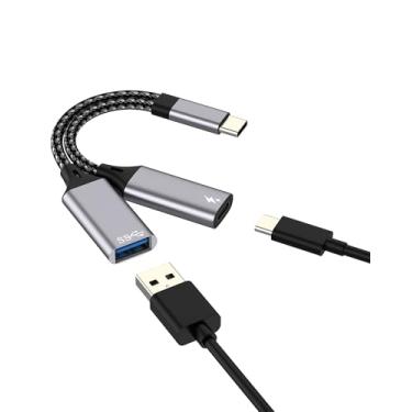 Imagem de Divisor USB C de 30 W para iPhone 16 15 Pro Max para adaptador Apple (2 em 1) OTG cabo de câmera digital conversor de carregamento carregador de telefone para iPad leitor de cartão de dados Adaptador