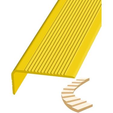 Imagem de Borda De Degrau De Escada, Protetor De Degraus De Escada De Borracha, Nosing De Escada, Decoração De Proteção Antiderrapante De Escada, Impermeável E Antiderrapan, Yellow, L 7m/275.6in
