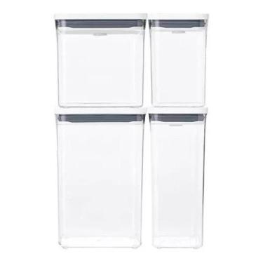 Imagem de Jogo 4pçs de Potes Herméticos para Alimentos OXO POP 2.0 Vedação Perfe