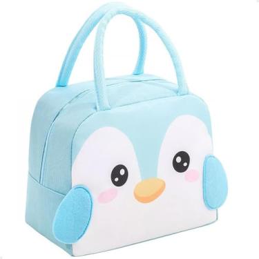 Imagem de Lancheira Térmica Infantil Escolar com Estampa 3D, Impermeável e Conserva Alimentos Quentes e Frios – H2F STORE (Azul claro)