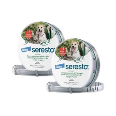 Imagem de Seresto Coleira Antipulgas Até 8 kg Combo com 2 unidades Elanco