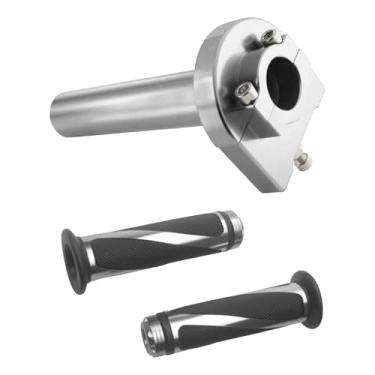 Imagem de Adsspro Cabo universal de alumínio CNC para motocicleta, 7/20.3 cm 22 mm, tubo de torção rápida, controle de alavanca motorizado com guidão para a maioria das motos esportivas de scooter R1 R6 R6S R3