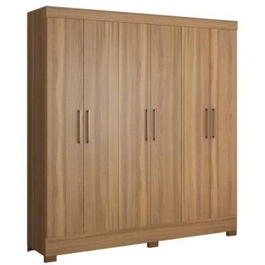Imagem de Guarda Roupa Casal 6 Portas 3 Gavetas Pratico D02 Amendola Touch - Mpozenato