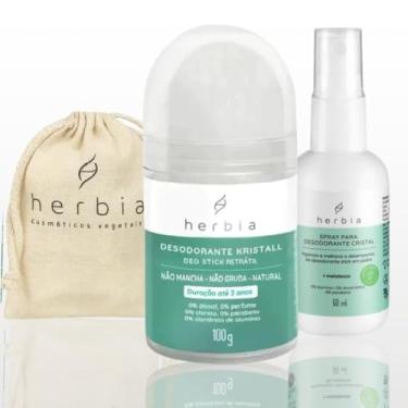 Imagem de Kit Desodorante Kristall 100g + Spray de Melaleuca + Eco Bag - Cristal bolsa Herbia