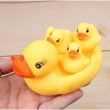 Imagem de Kit Pato de Borracha Brinquedo de Banho Bebê Flutuador Diversão Segura