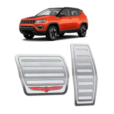 Imagem de Pedaleiras Automático Jeep Compass Trailhawk Prata