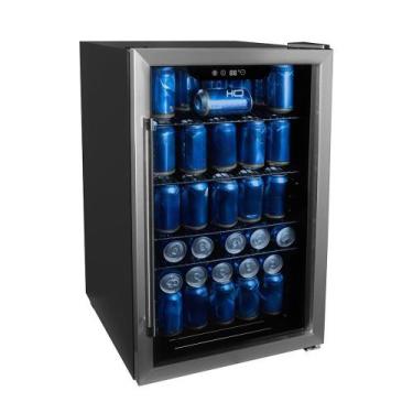 Imagem de Cervejeira Expositor Vertical HQ Vidro Duplo 125 Litros Preta E Inox H