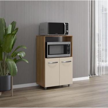 Imagem de Balcão Multiuso de Cozinha com 2 Portas Tais Para Forno Microondas Sav