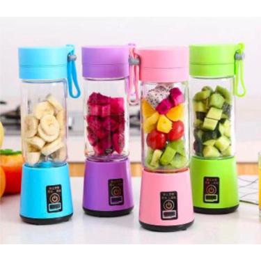 Imagem de Mini mixer liquidificador portátil recarregável 6 lâminas