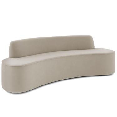 Imagem de Sofá 3 Lugares Sala de Estar Cancún D02 Veludo Champagne 180 cm C-68 -